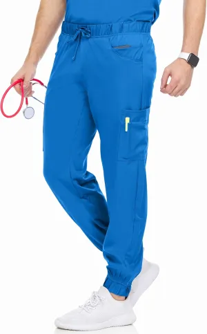 MediChic Men's Stretch Scrub Joggers - 6-Pocket, Comfortable & Durable Medical Pants, Perfect for Healthcare & Nursing