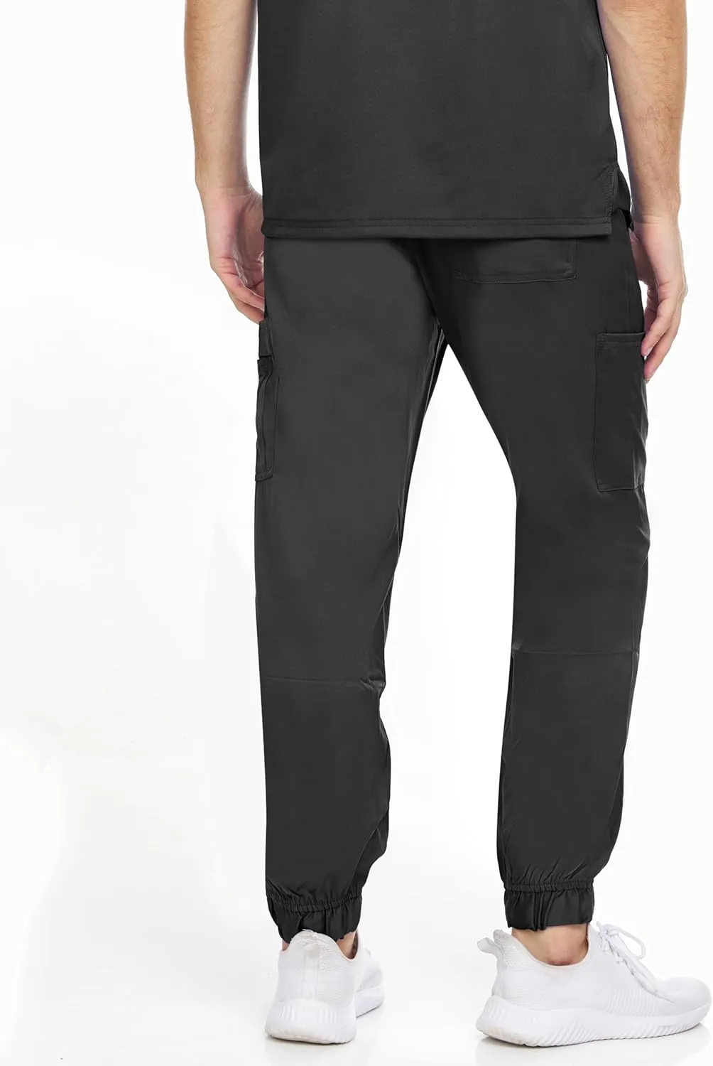 MediChic Men's Stretch Scrub Joggers - 6-Pocket, Comfortable & Durable Medical Pants, Perfect for Healthcare & Nursing