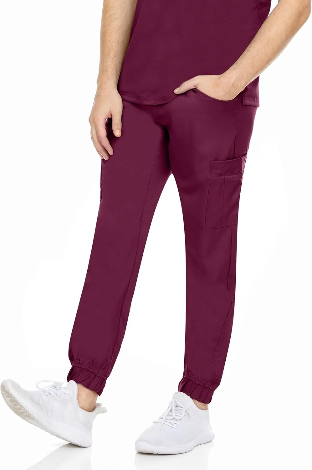 MediChic Men's Stretch Scrub Joggers - 6-Pocket, Comfortable & Durable Medical Pants, Perfect for Healthcare & Nursing