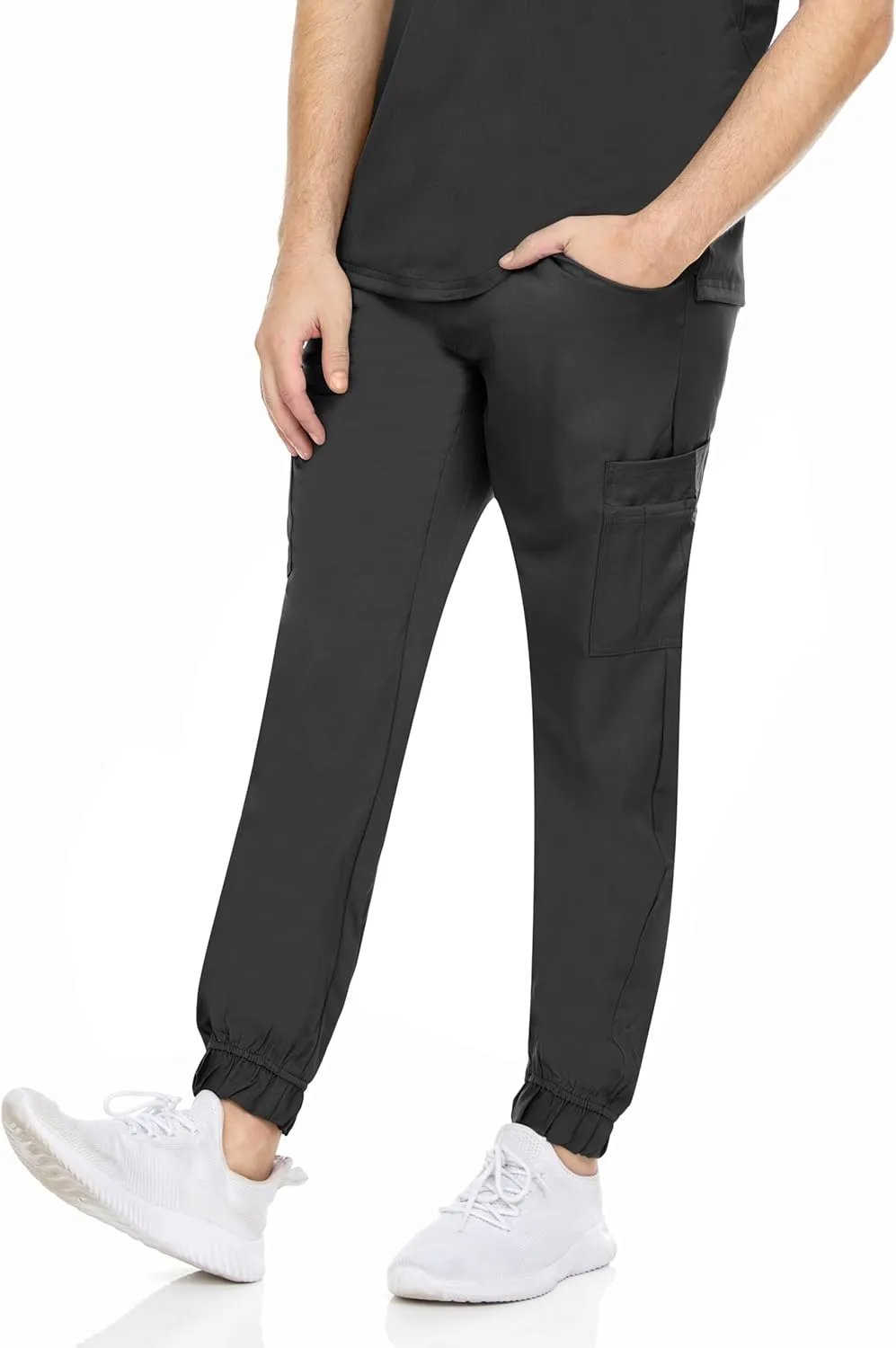 MediChic Men's Stretch Scrub Joggers - 6-Pocket, Comfortable & Durable Medical Pants, Perfect for Healthcare & Nursing