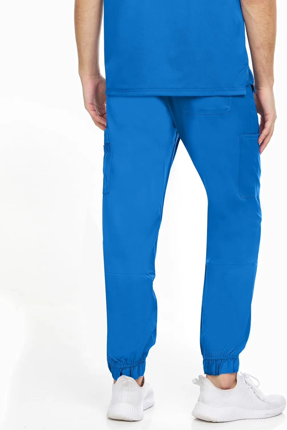 MediChic Men's Stretch Scrub Joggers - 6-Pocket, Comfortable & Durable Medical Pants, Perfect for Healthcare & Nursing