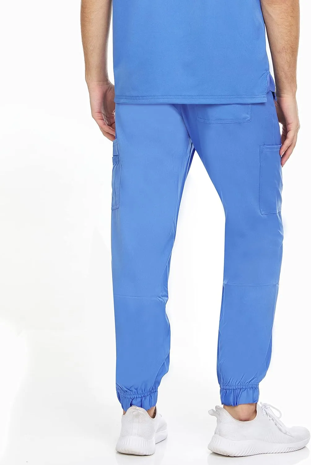 MediChic Men's Stretch Scrub Joggers - 6-Pocket, Comfortable & Durable Medical Pants, Perfect for Healthcare & Nursing