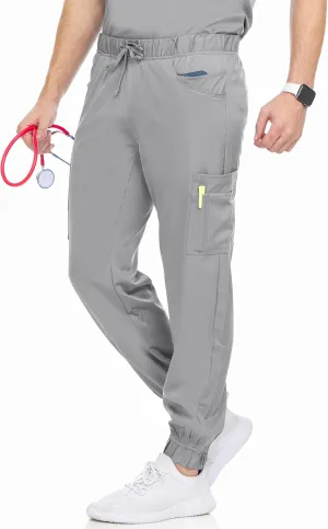 MediChic Men's Stretch Scrub Joggers - 6-Pocket, Comfortable & Durable Medical Pants, Perfect for Healthcare & Nursing