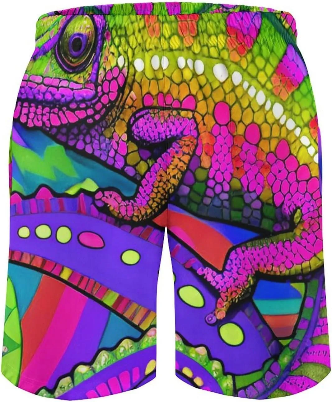 Men Big & Tall Swim Trunks Half Pants Basic Beachwear Plus Size, Quick Dry