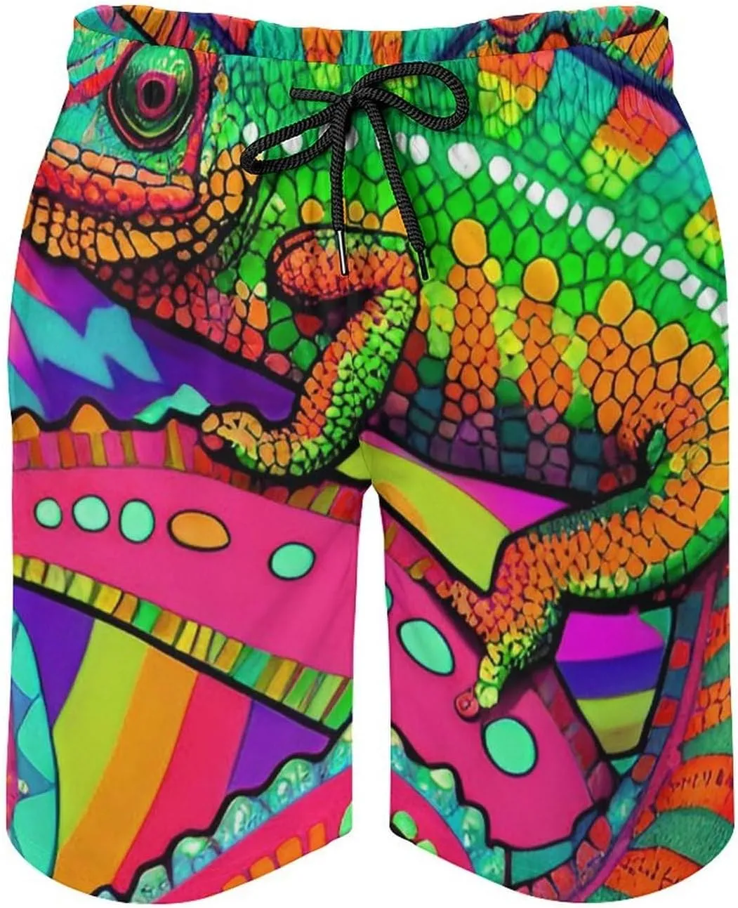 Men Big & Tall Swim Trunks Half Pants Basic Beachwear Plus Size, Quick Dry