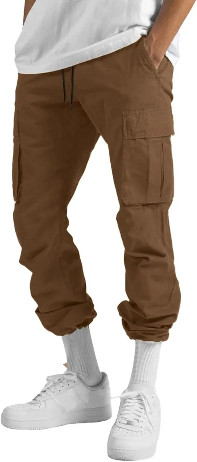Men Outdoor Cargo Pant Lightweight Tactical Pant Hiking Jogger Classic Fit Multi Pockets Cargo Pants Hiking Pants