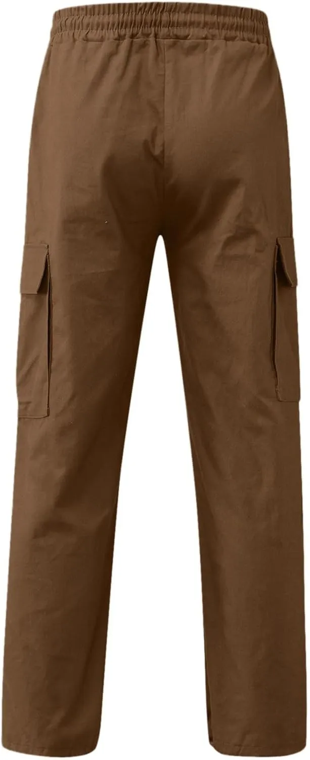 Men Outdoor Cargo Pant Lightweight Tactical Pant Hiking Jogger Classic Fit Multi Pockets Cargo Pants Hiking Pants