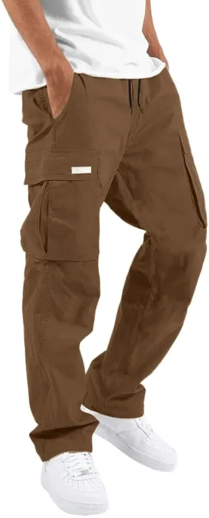 Men Outdoor Cargo Pant Lightweight Tactical Pant Hiking Jogger Classic Fit Multi Pockets Cargo Pants Hiking Pants