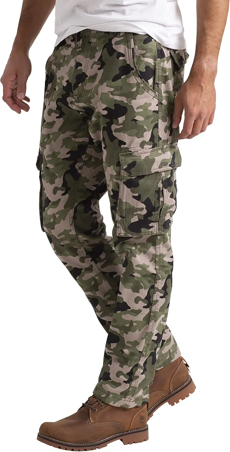 Mens Cargo Pants Workwear Camo Military Army 100% Cotton Trouser
