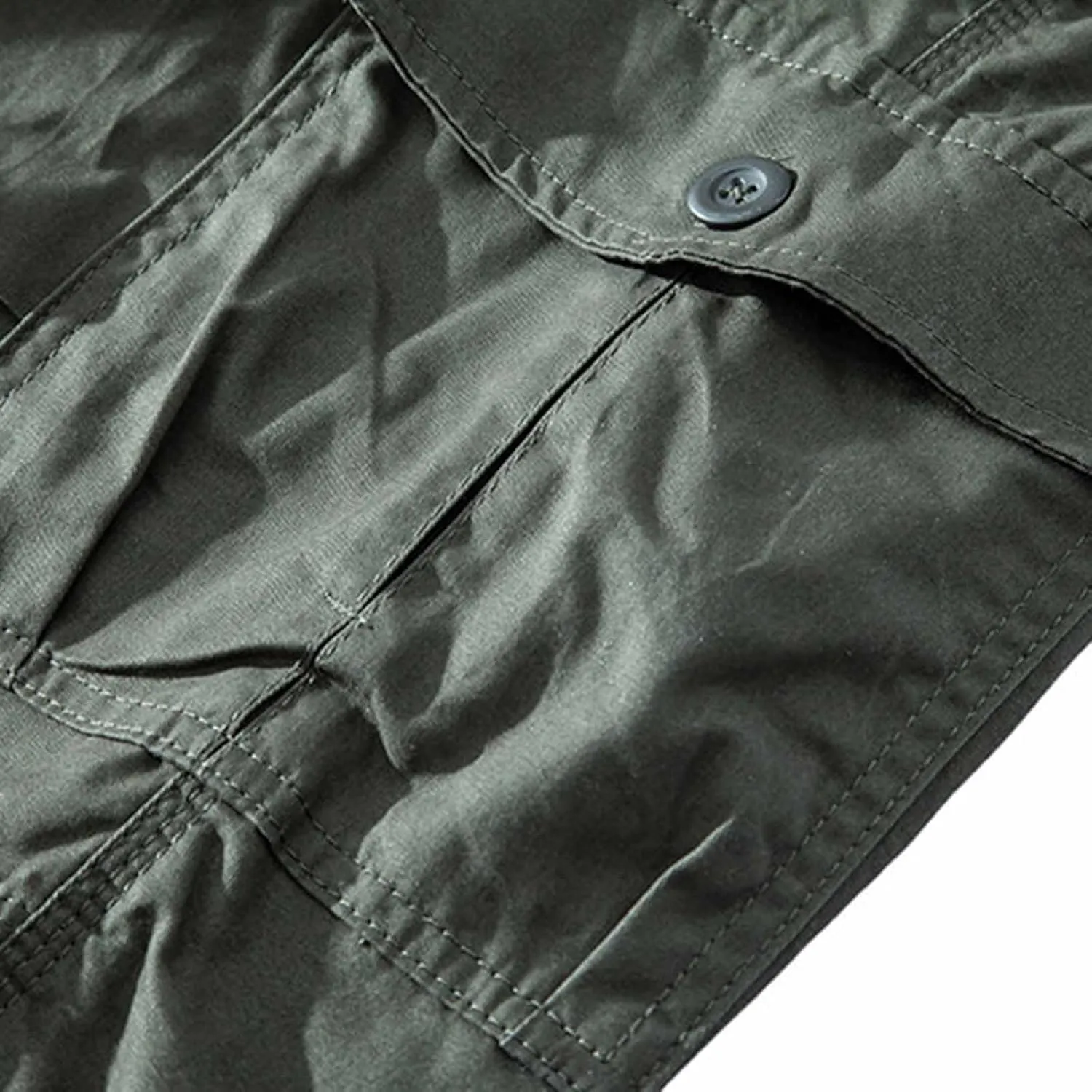 Mens Cargo Shorts Casual Button Plus Size Loose Bottoms with Multiple Pockets Flowy Classic Outdoor Work Shorts