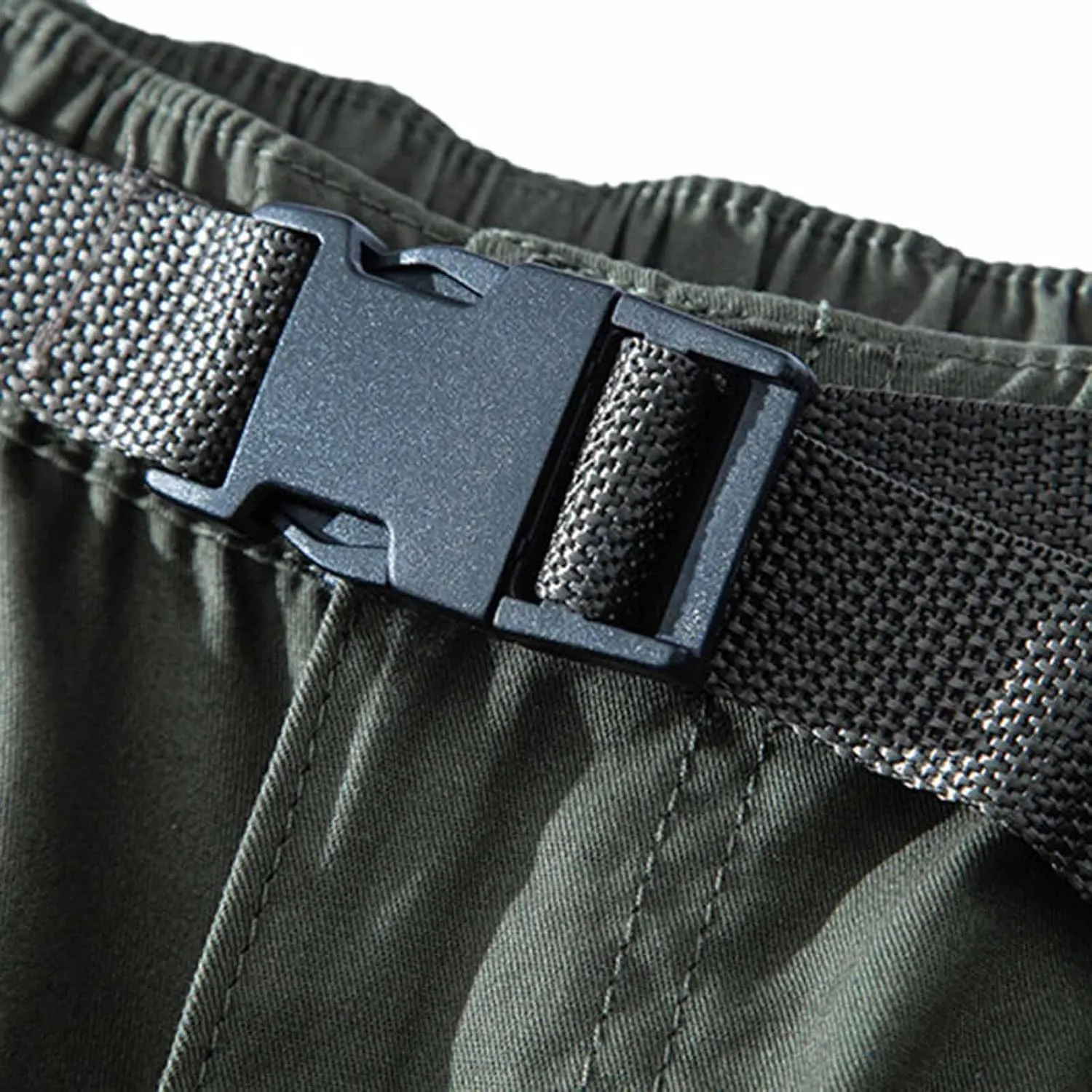Mens Cargo Shorts Casual Button Plus Size Loose Bottoms with Multiple Pockets Flowy Classic Outdoor Work Shorts