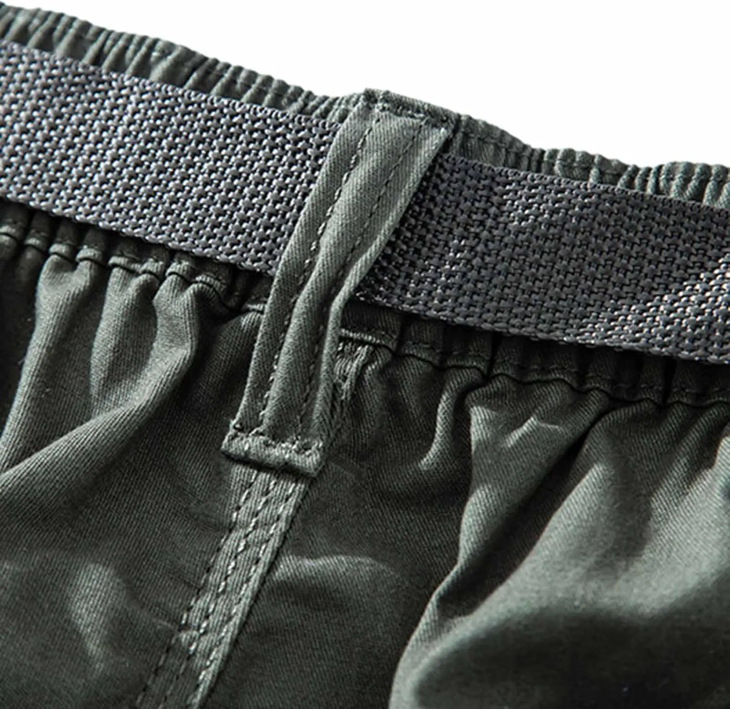 Mens Cargo Shorts Casual Button Plus Size Loose Bottoms with Multiple Pockets Flowy Classic Outdoor Work Shorts