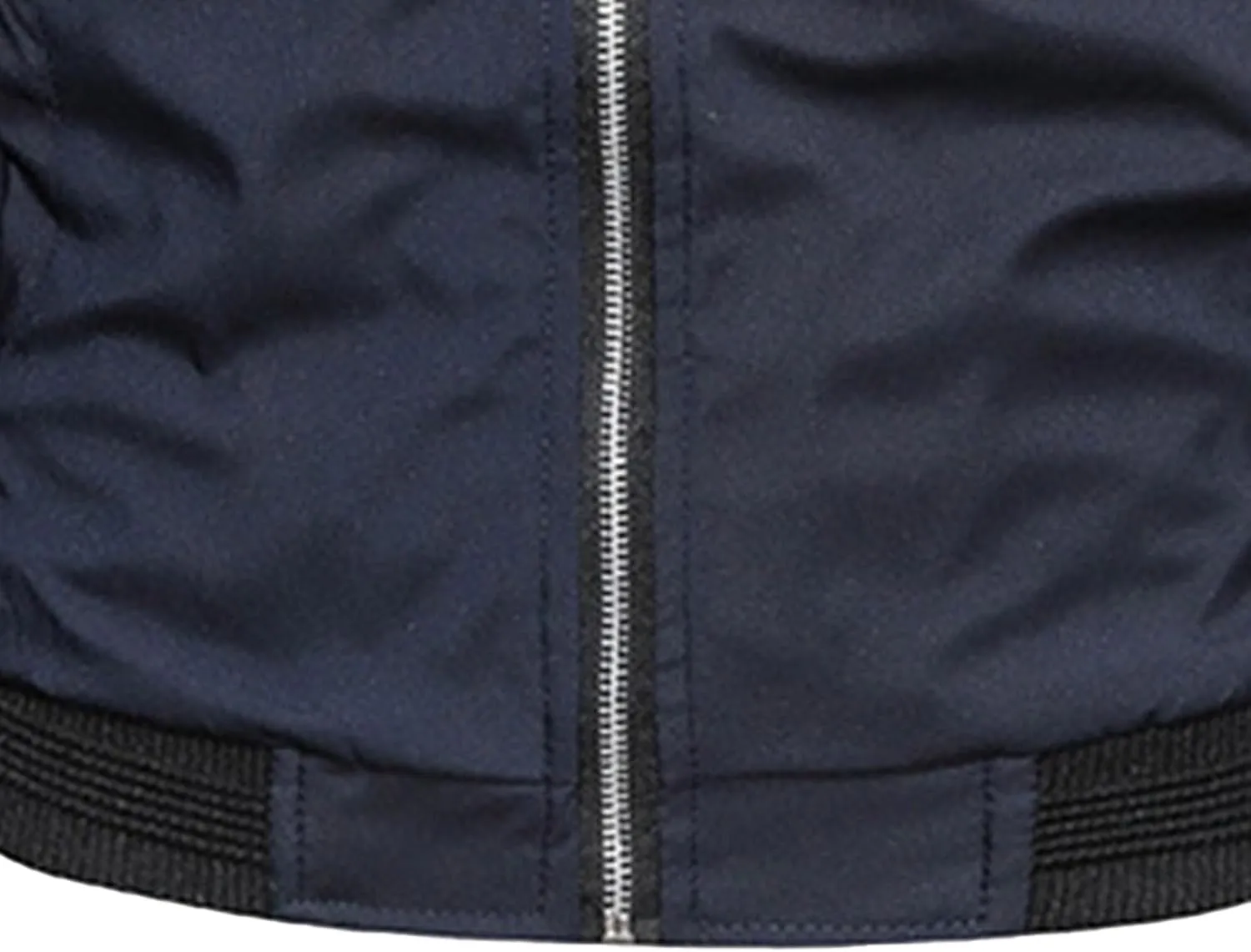 Men's Lightweight Casual Bomber Jackets Mock Neck Zip Up Baseball Varsity Coat Windproof Sportwear Cotton Jacket