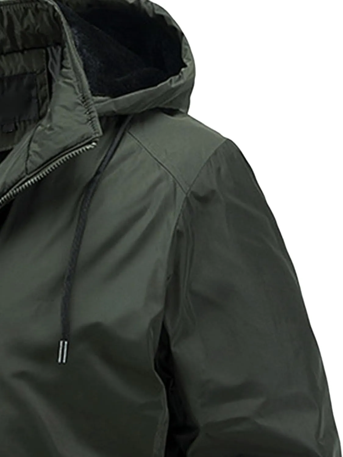 Men's Packable Hooded Bomber Jacket Lightweight Sportwear Zipper Windbreaker Business Casual Cotton Varsity Coat