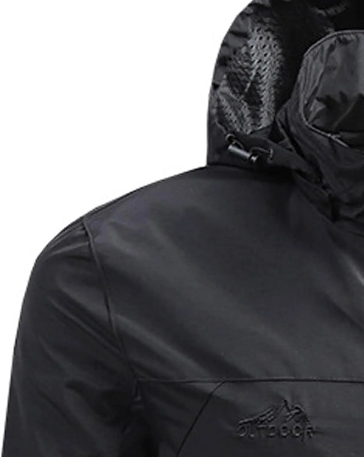 Mens Rain Jacket Waterproof Hooded Hiking Coat Lightweight Casual Windbreaker Jackets Sportwear Zipper Parkas Outerwear