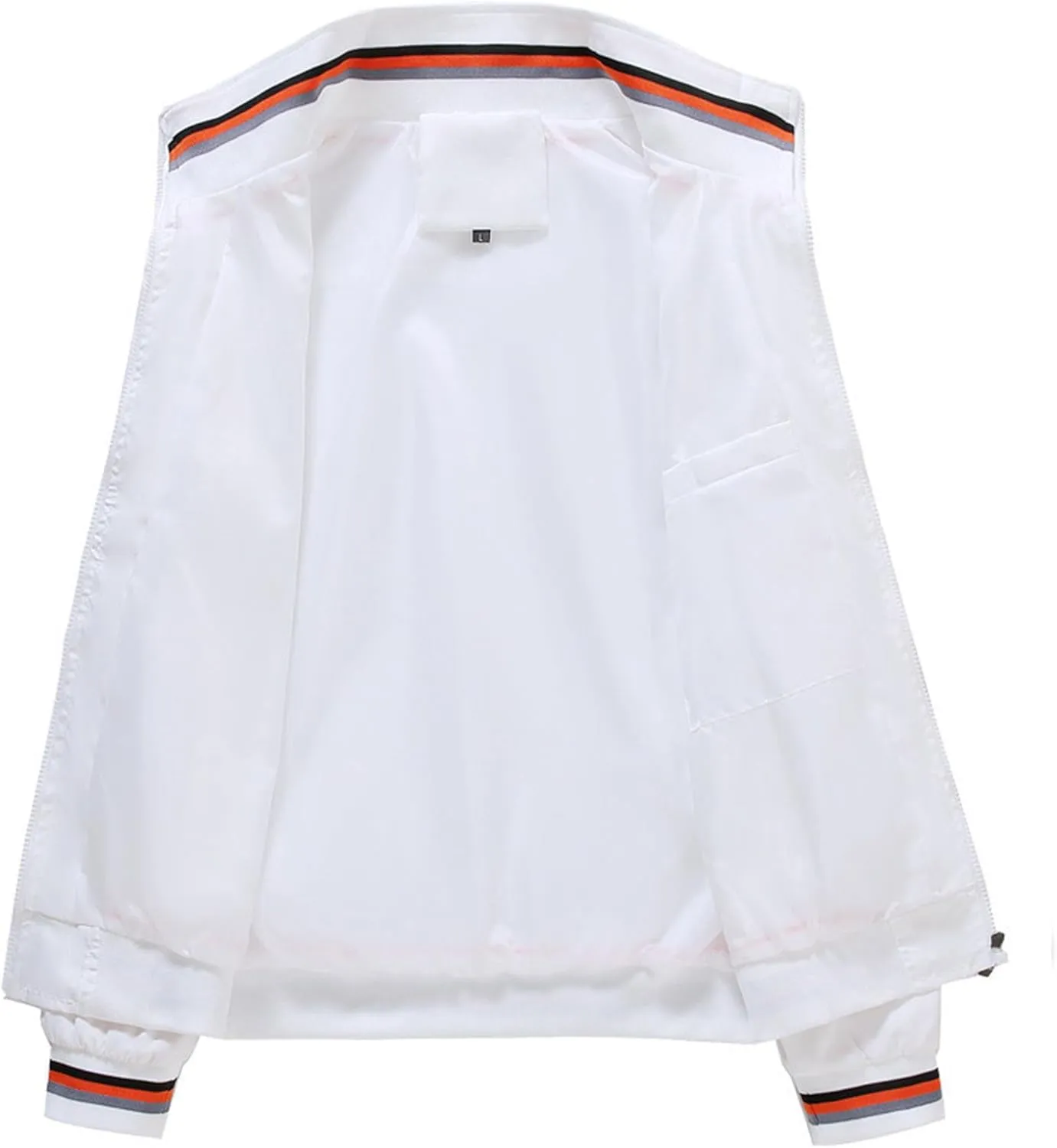 Men's Stand Collar Casual Bomber Jackets Full Zip Up Windproof Varsity Jacket Lightweight Sportwear Cardigan Coat