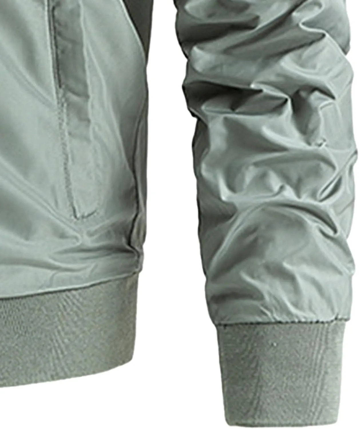 Men's Stand Collar Windproof Windbreaker Lightweight Sportwear Bomber Jackets Full Zip Casual Padded Coats