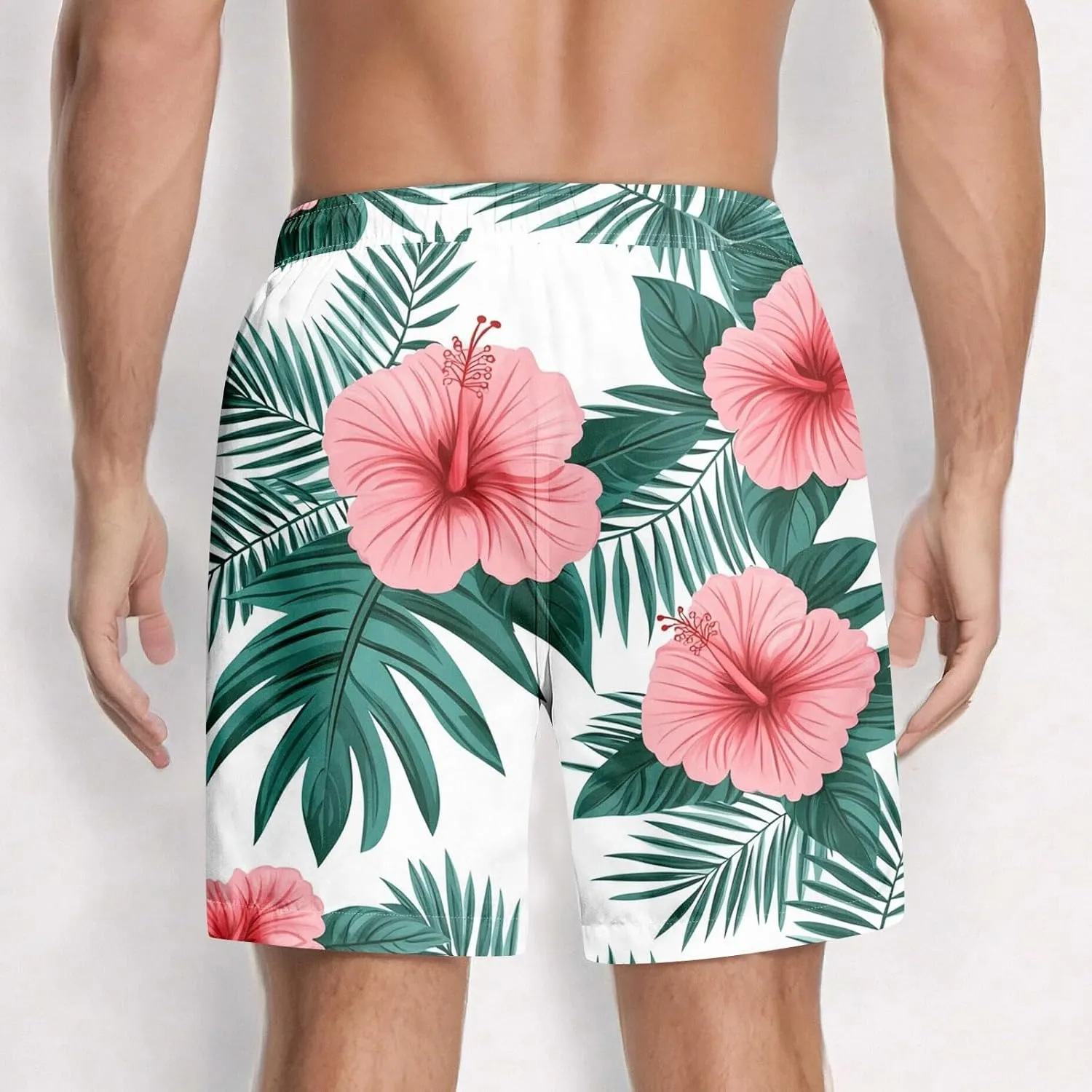Men's Swim Trunks Quick Dry Beach Swim Shorts Stretch Board Shorts Swimsuit with Pockets