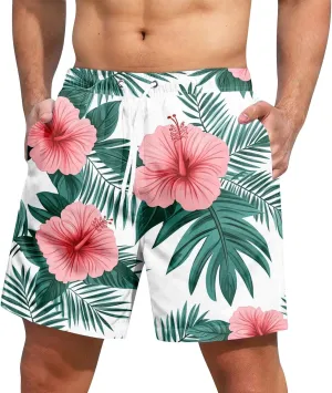 Men's Swim Trunks Quick Dry Beach Swim Shorts Stretch Board Shorts Swimsuit with Pockets