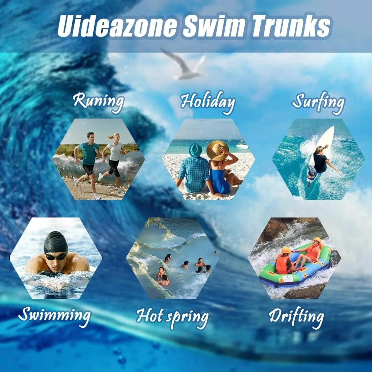 Men's Swim Trunks Quick Dry Board Shorts Swimming Trunks Beach Pants for Men