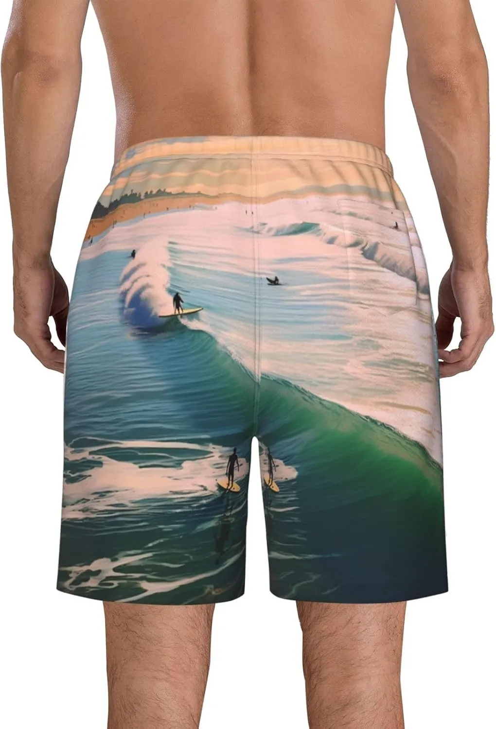 Mens Swim Trunks Quick Dry Board Shorts with Pocket Men Swim Shorts Beach Surf Beach Bathing Suits