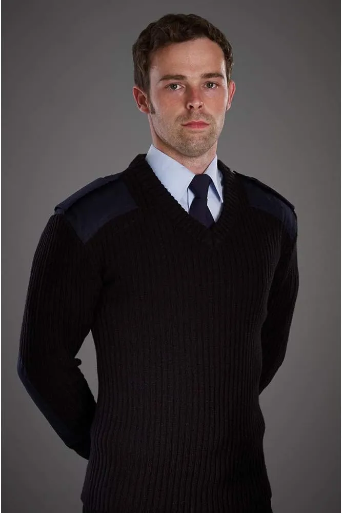 Mens V-Neck NATO Security Sweater/Workwear