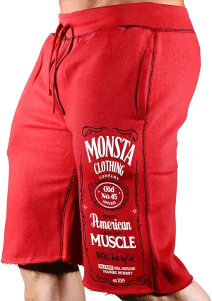 Men's Workout (Always Train Reckless) Gym Shorts (A:WT/BK)