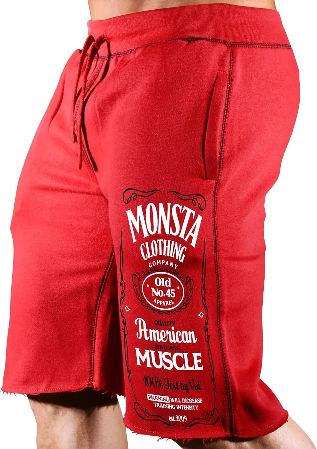 Men's Workout (Always Train Reckless) Gym Shorts (A:WT/BK)