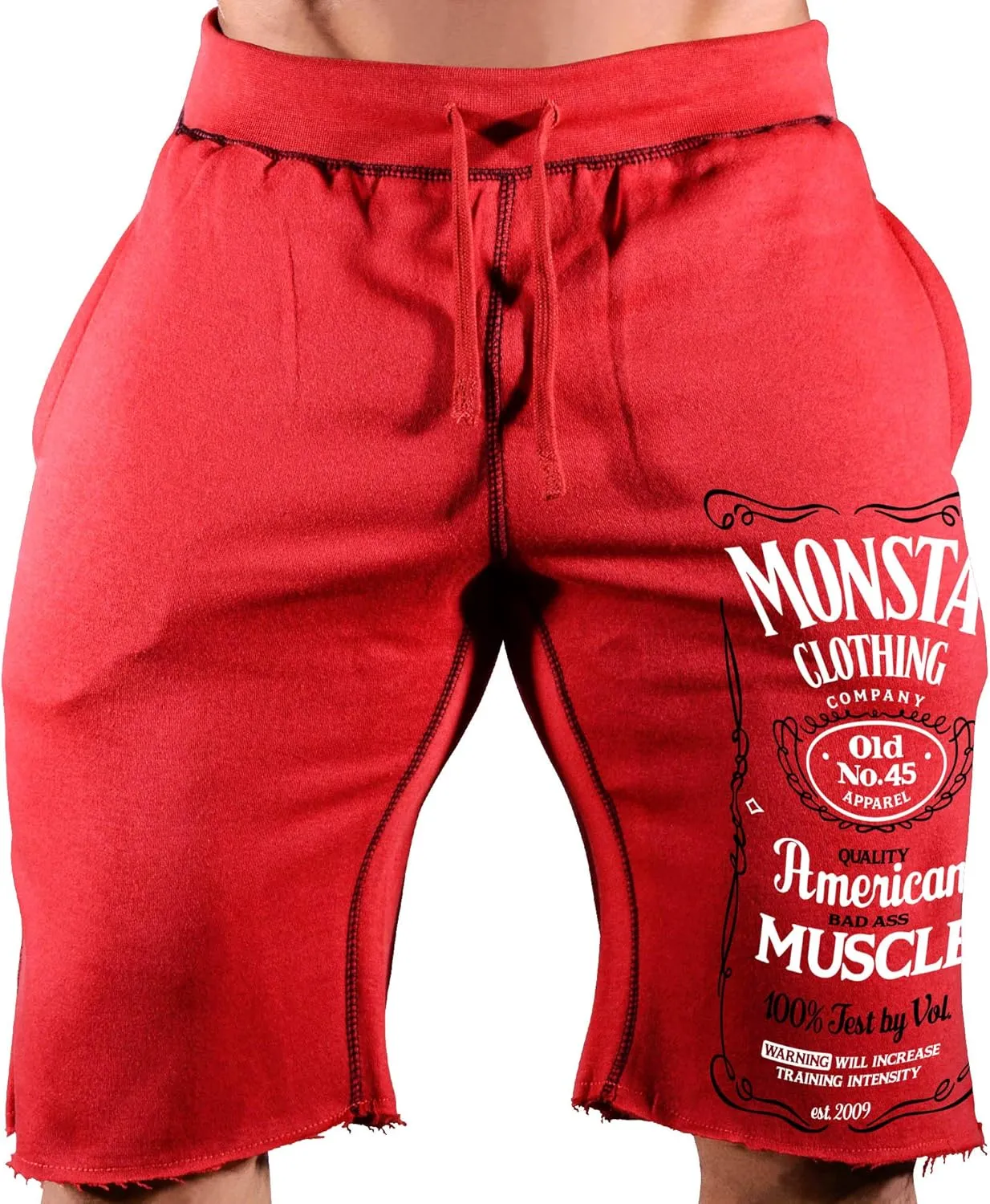 Men's Workout (Always Train Reckless) Gym Shorts (A:WT/BK)