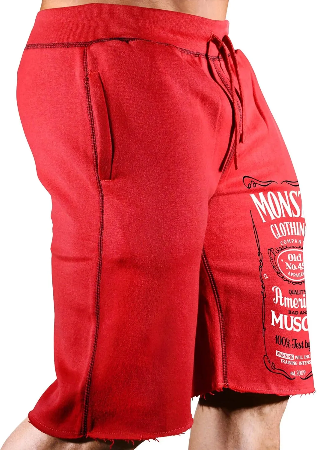 Men's Workout (Always Train Reckless) Gym Shorts (A:WT/BK)