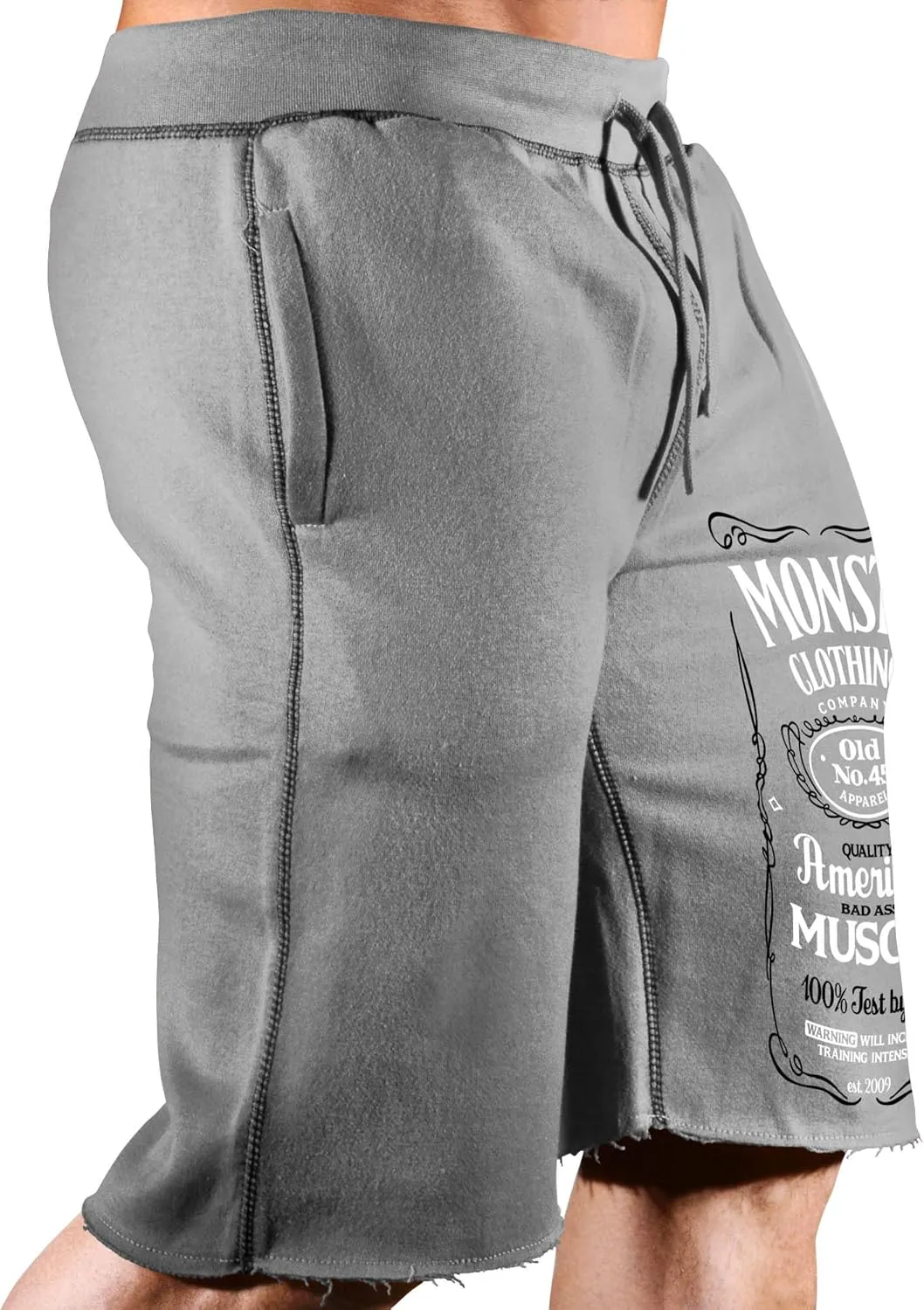 Men's Workout (Always Train Reckless) Gym Shorts (A:WT/BK)