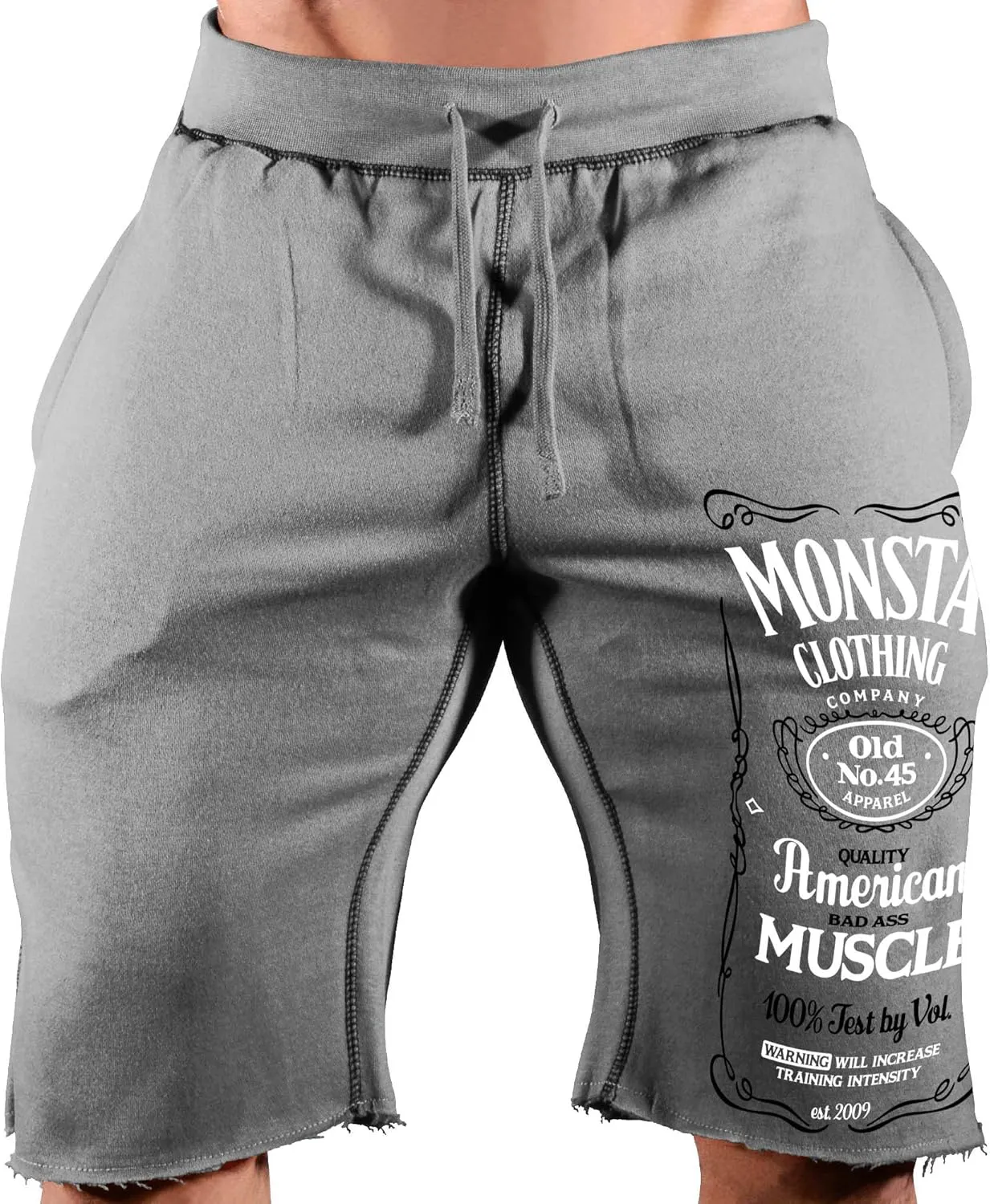 Men's Workout (Always Train Reckless) Gym Shorts (A:WT/BK)