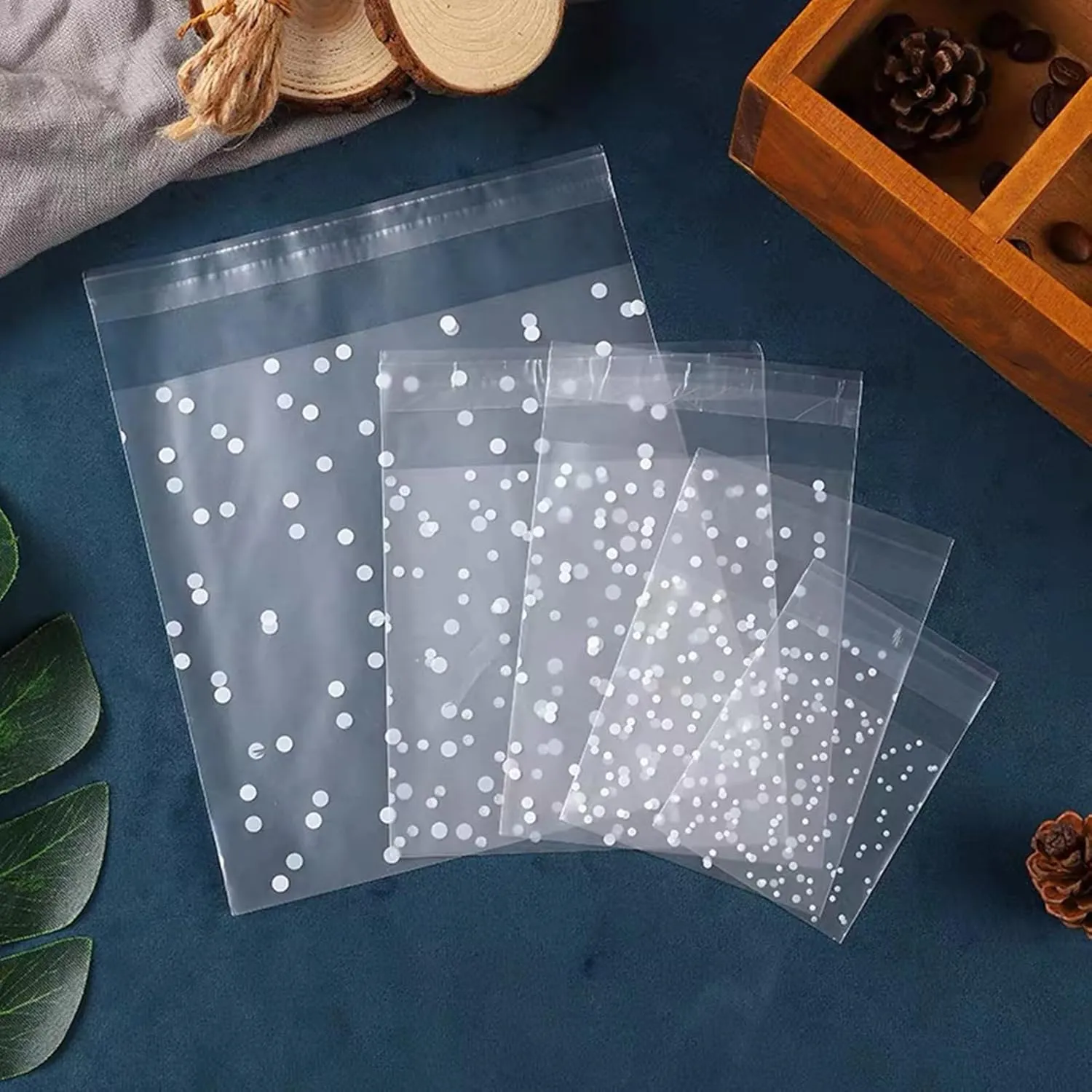 Morepack Self Sealing Cellophane Bags,200 Pcs Clear Cookie Bags Resealable Cellophane Bag for Packaging Bakery,Favors, (5.5"x5.5")