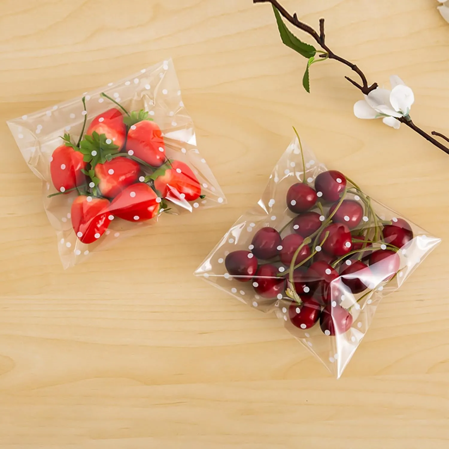 Morepack Self Sealing Cellophane Bags,200 Pcs Clear Cookie Bags Resealable Cellophane Bag for Packaging Bakery,Favors, (5.5"x5.5")