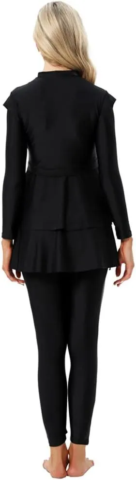 Muslim Swimsuits for Women Long Sleeve Built-in Bra Swimming Tops   Swimming Pants   Hijab Burkini Full Cover Swimwear