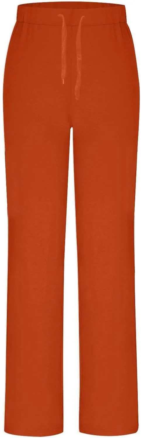 Mzkdieey Women's Wide Leg Yoga Pants Casual Drawstring Sweatpants Baggy Comfy Lounge Pants Pajama Bottoms with Pockets