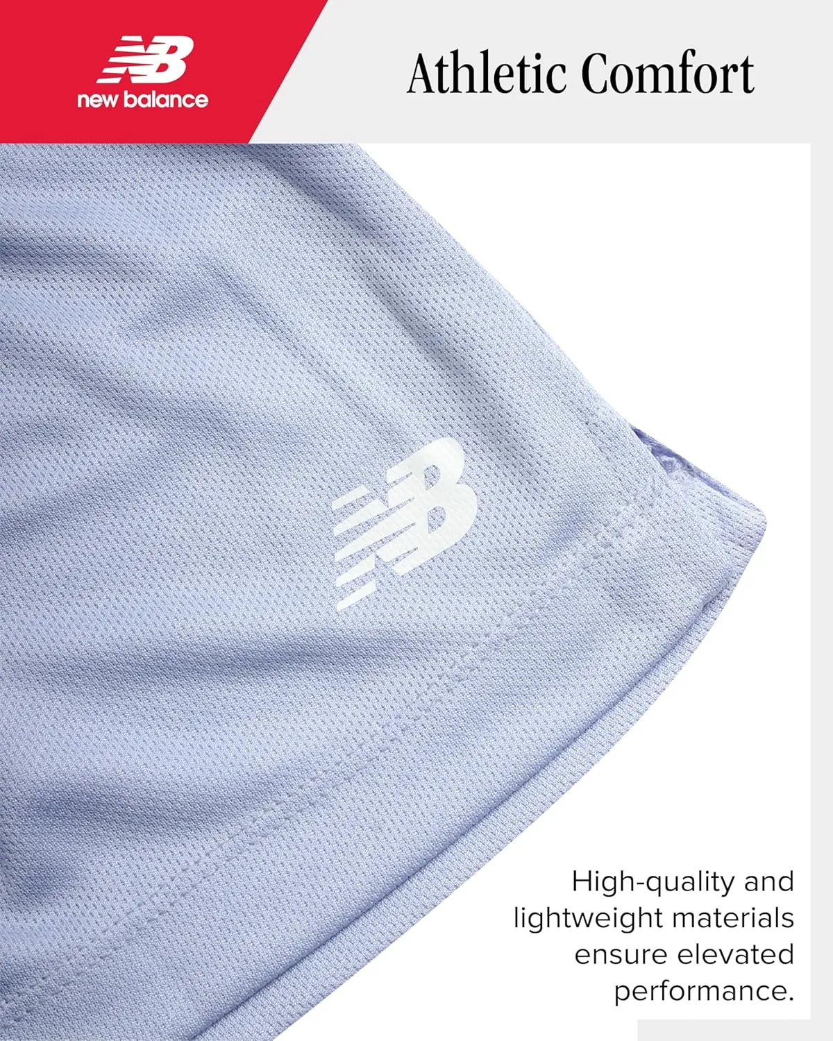 New Balance Girls' Active Shorts - Athletic Performance Mesh Running Shorts - Dolphin Gym Shorts for Girls (8-16)