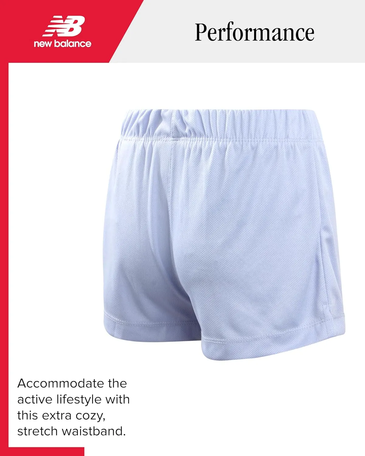 New Balance Girls' Active Shorts - Athletic Performance Mesh Running Shorts - Dolphin Gym Shorts for Girls (8-16)