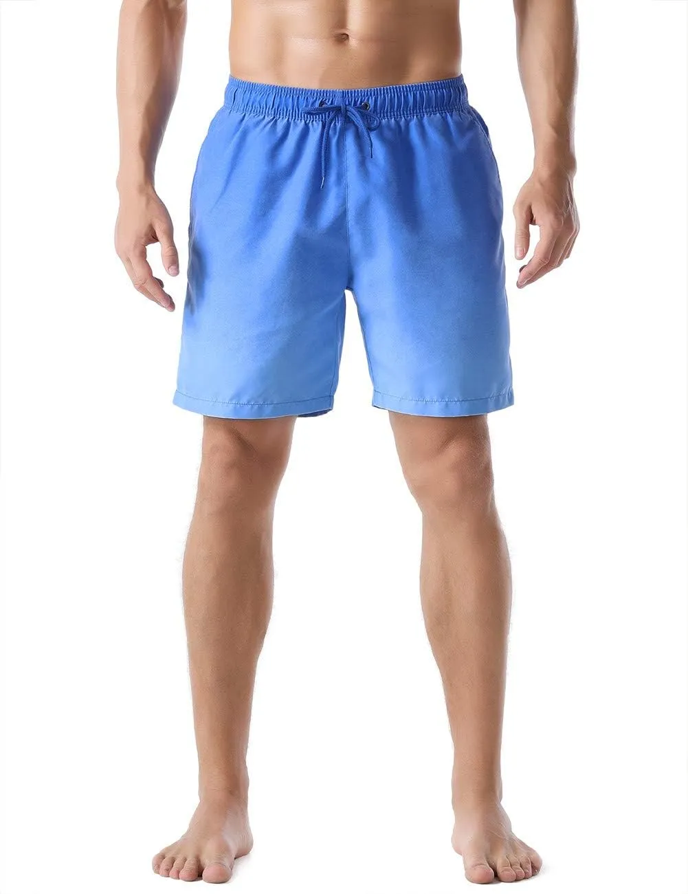 Nonwe Men's Swim Trunks Beachwear Outdoor Quick Dry Retro Soft Washed Drawstring Board Short