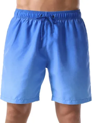 Nonwe Men's Swim Trunks Beachwear Outdoor Quick Dry Retro Soft Washed Drawstring Board Short