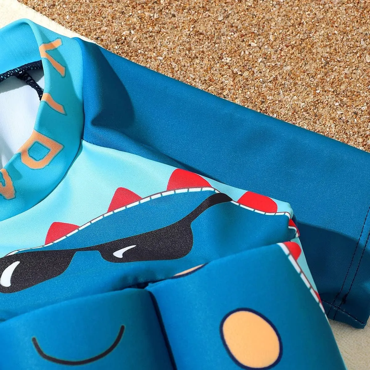 ODASDO Kids Baby Boy Girl One-Piece Floatation Swimsuit Short Sleeve Float Suit with Adjustable Buoyancy Bathing Suit
