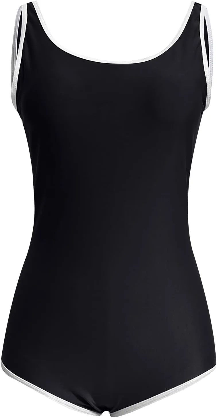 One Piece Swimsuit for Women Tummy Control Cheeky High Cut Bathing Suits Swimsuits 1 Piece Vintage Slimming Swimwear