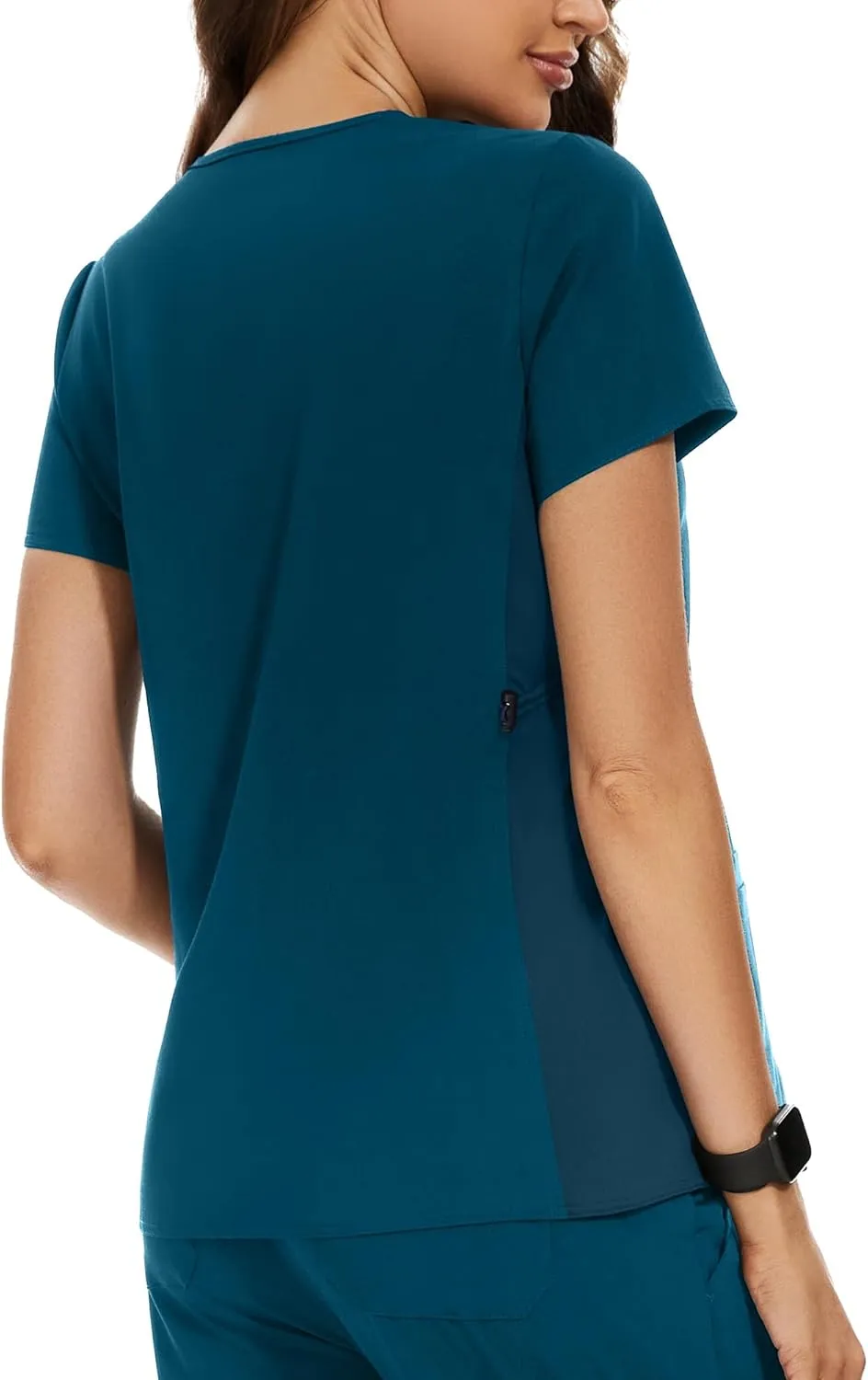 PACBREEZE Women's Maternity Scrub Top/Shirt V-Neck Workwear Medical Pregnancy Scrub Clothes, S-XXL