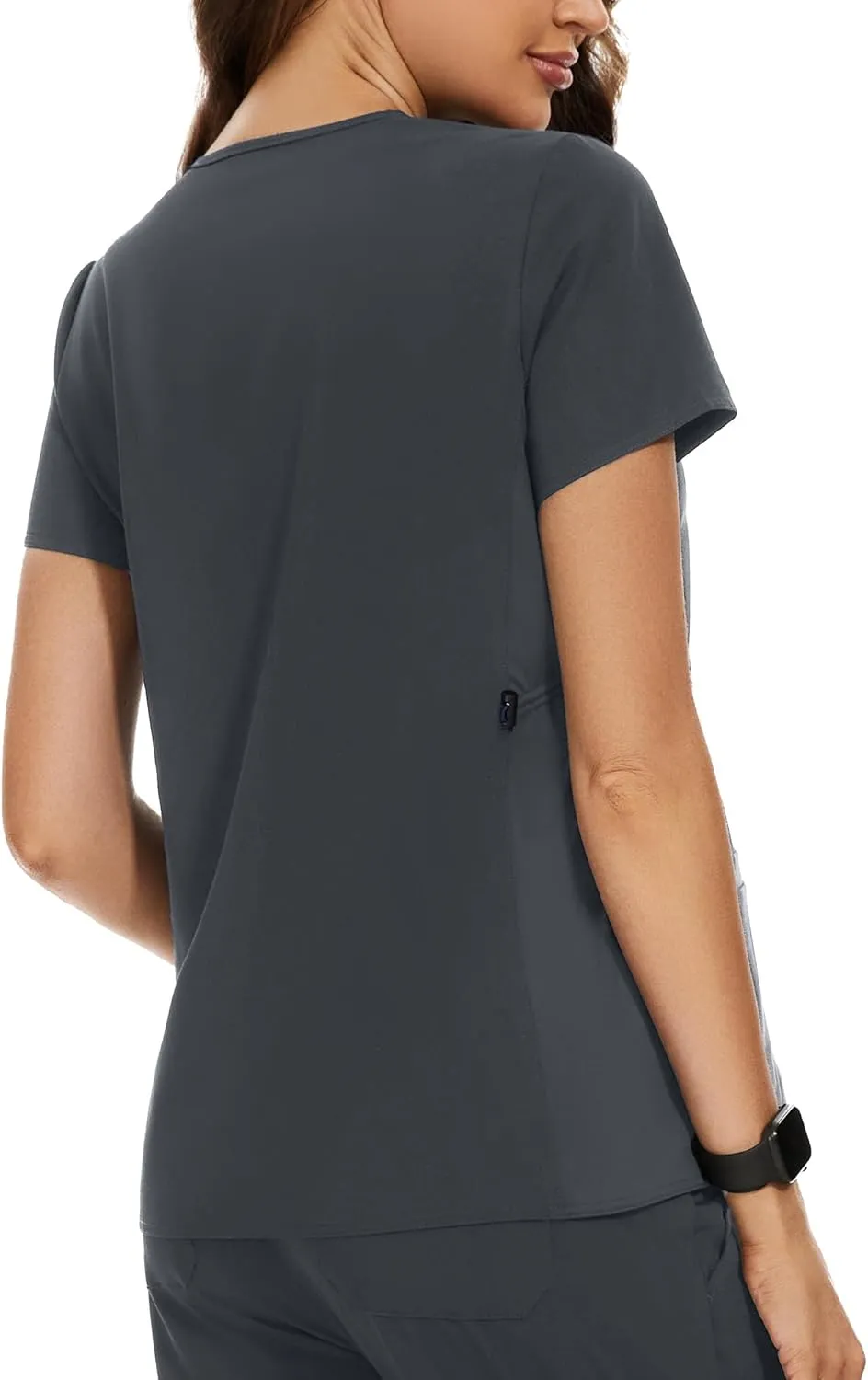 PACBREEZE Women's Maternity Scrub Top/Shirt V-Neck Workwear Medical Pregnancy Scrub Clothes, S-XXL
