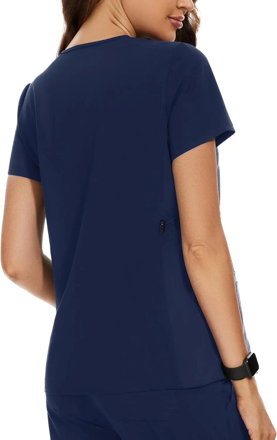 PACBREEZE Women's Maternity Scrub Top/Shirt V-Neck Workwear Medical Pregnancy Scrub Clothes, S-XXL