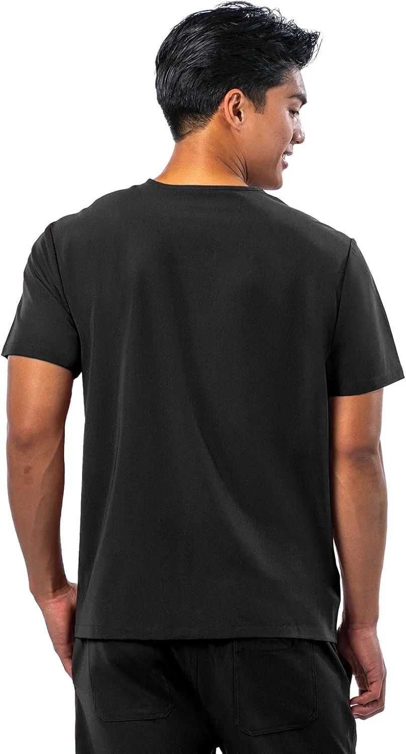 Peelz Peter 4-Pocket V-Neck Scrub Tops for Men - Soft Stretch Fabric Top, Men's Scrubs, Slim Fit