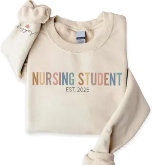 Personalized Nursing Student Sweatshirt, Custom Future Nurse Shirt, Medical School Gift, Gift for Healthcare Student