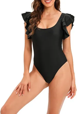 PTOLOCIF One Piece Swimsuit for Women Tummy Control Bathing Suit Sexy Cheeky High Cut Swimsuit Cute Ladies Swimwear