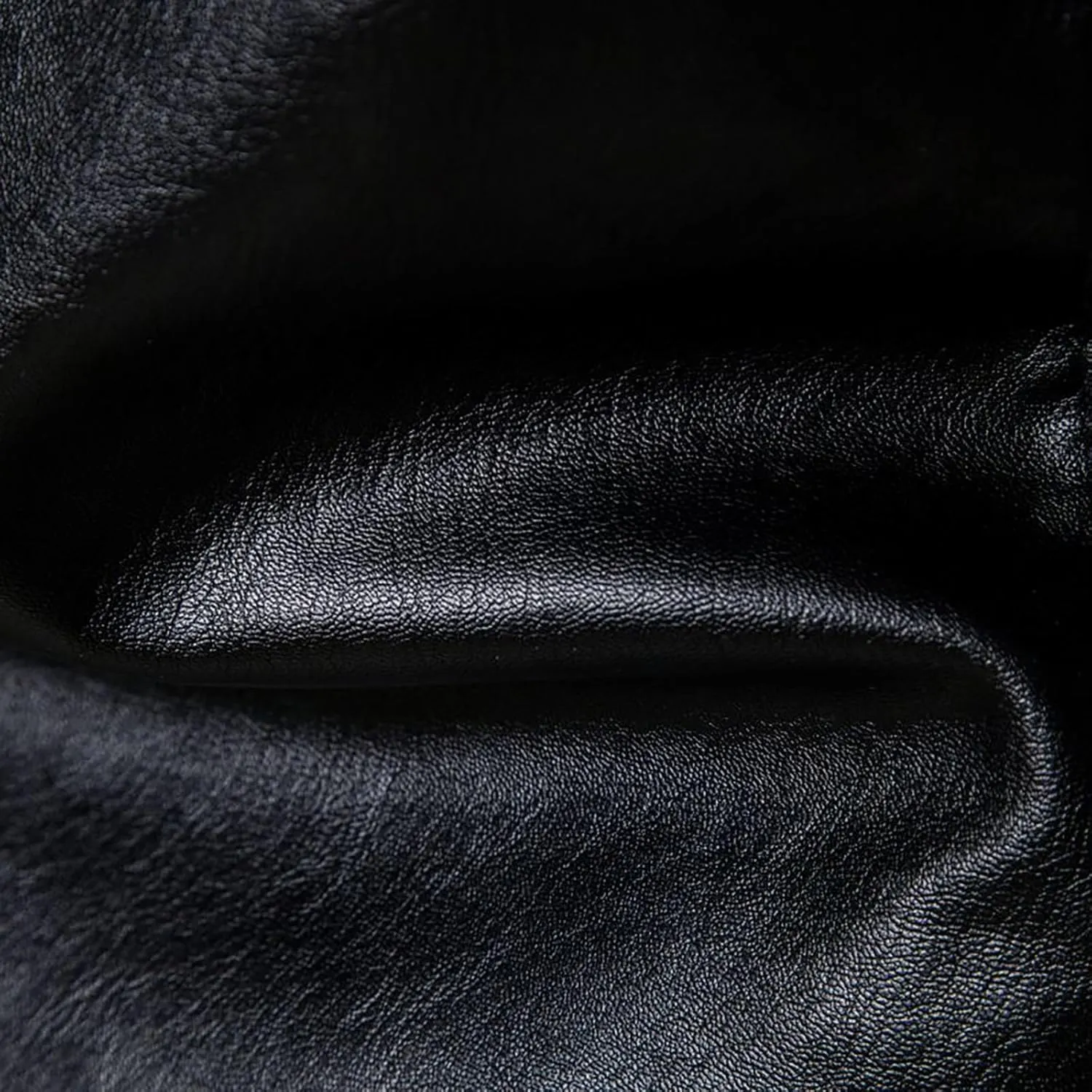 Pu Leather Jacket for Mens Fleece Sherpa Lined Heavyweight Vintage Stand Collar Zip Up Motorcycle Jacket Bomber Jacket