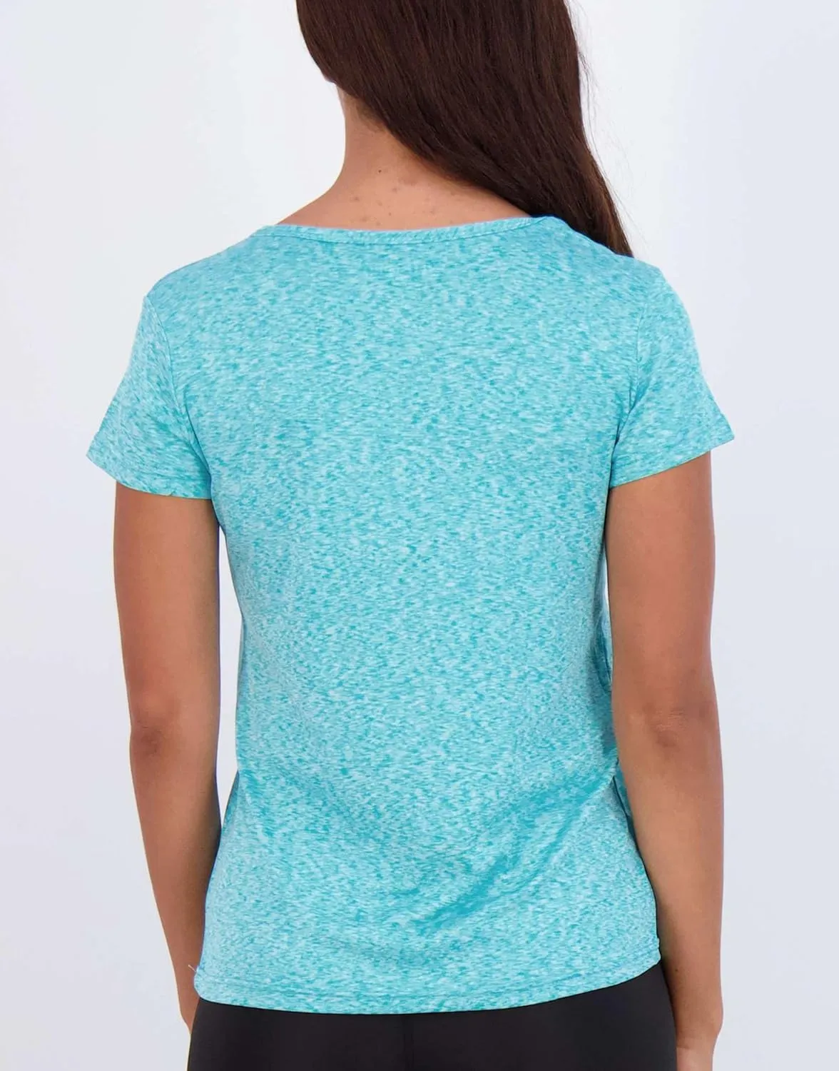 Real Essentials 5 Pack: Women's Short Sleeve V-Neck Activewear T-Shirt Dry-Fit Wicking Yoga Top (Available in Plus)